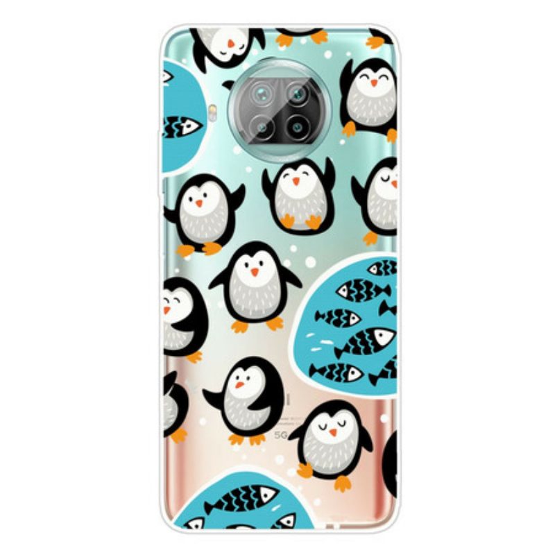 Hoesje voor Xiaomi Redmi Note 9 Pro 5G Pinguïns En Vissen