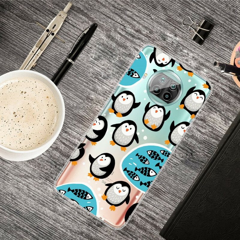 Hoesje voor Xiaomi Redmi Note 9 Pro 5G Pinguïns En Vissen