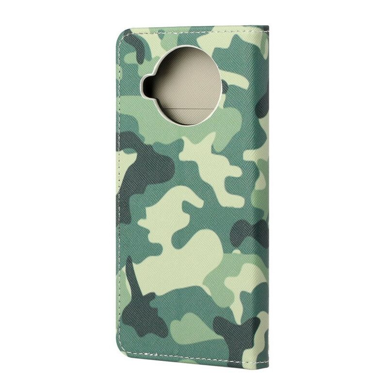 Leren Hoesje voor Xiaomi Redmi Note 9 Pro 5G Camouflage