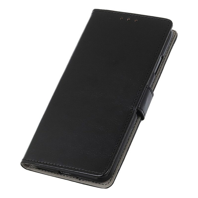 Leren Hoesje voor Xiaomi Redmi Note 9 Pro 5G Glanzend Leereffect