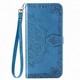 Leren Hoesje voor Xiaomi Redmi Note 9 Pro 5G Mandala Middeleeuwen