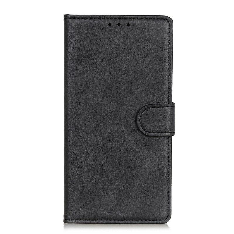 Leren Hoesje voor Xiaomi Redmi Note 9 Pro 5G Mat Leereffect