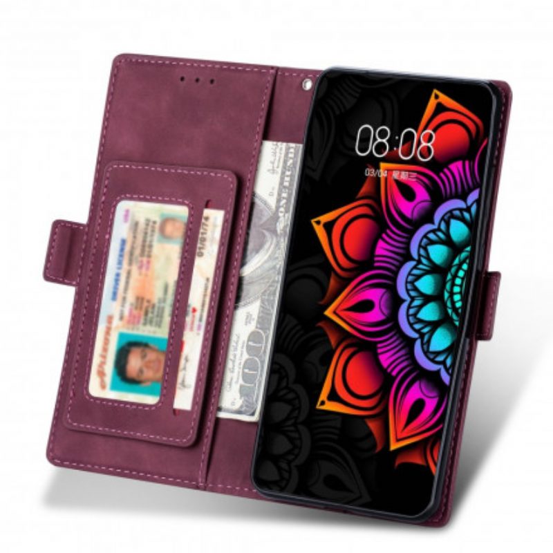 Leren Hoesje voor Xiaomi Redmi Note 9 Pro 5G Met Ketting Strakke Mandala