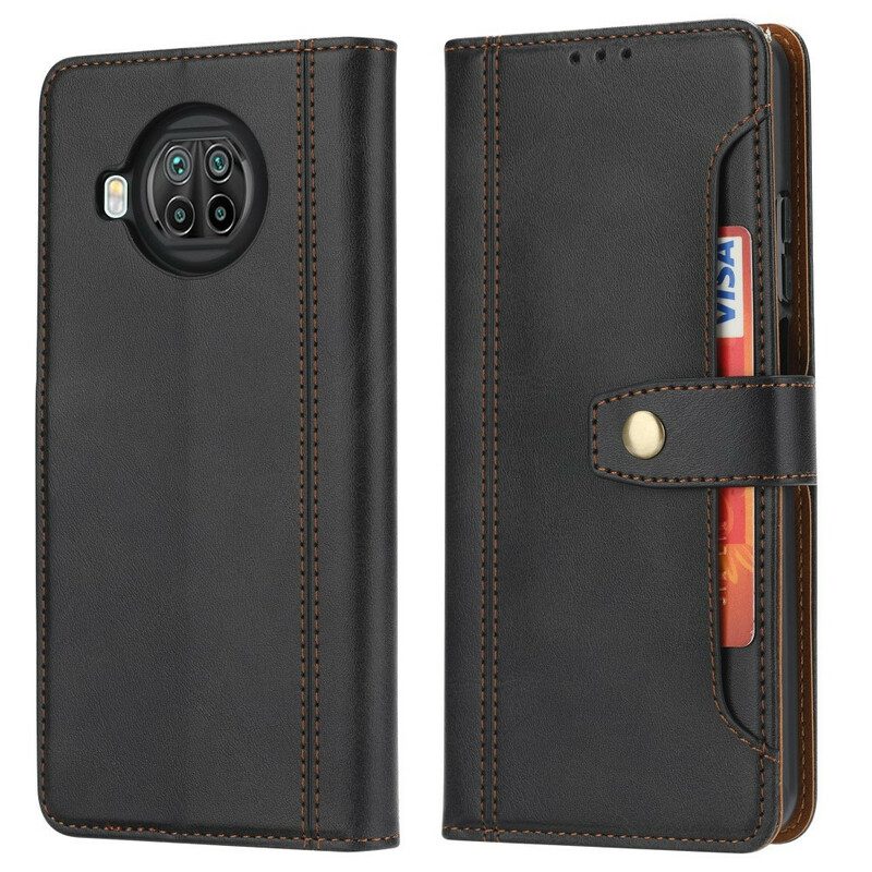 Leren Hoesje voor Xiaomi Redmi Note 9 Pro 5G Met Riem