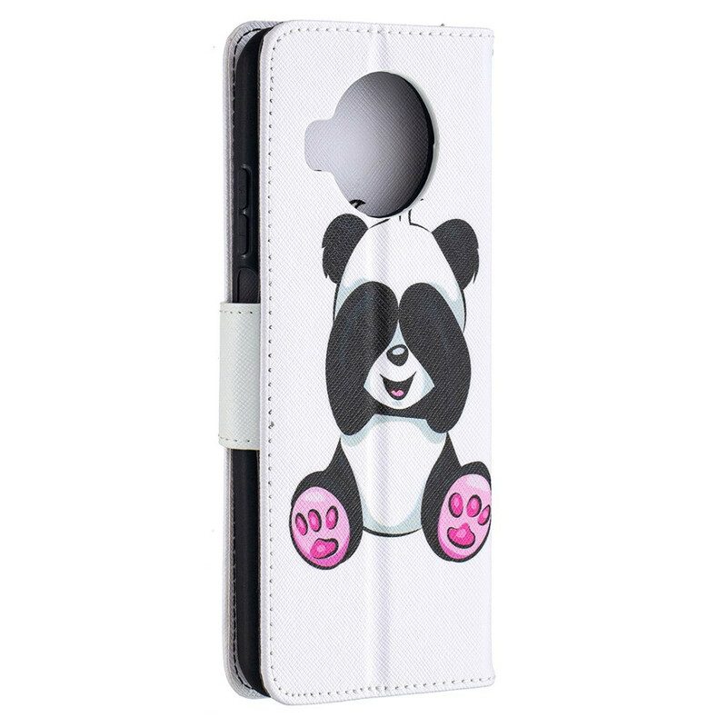 Leren Hoesje voor Xiaomi Redmi Note 9 Pro 5G Panda-plezier