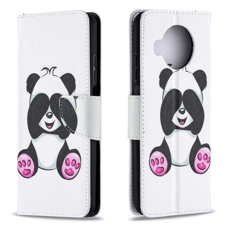 Leren Hoesje voor Xiaomi Redmi Note 9 Pro 5G Panda-plezier