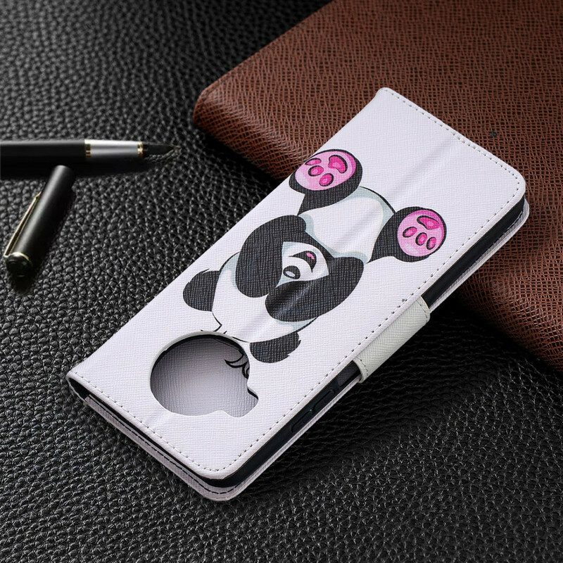 Leren Hoesje voor Xiaomi Redmi Note 9 Pro 5G Panda-plezier