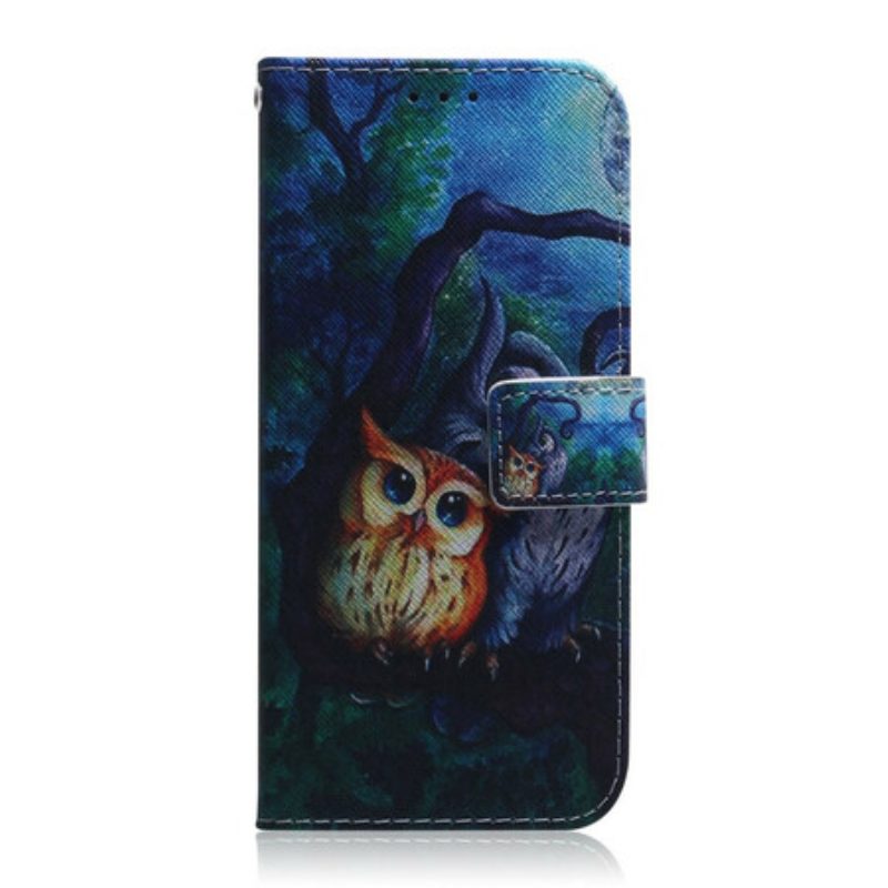 Leren Hoesje voor Xiaomi Redmi Note 9 Pro 5G Schilderij Van Uilen