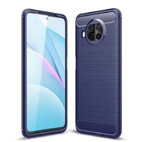 Telefoonhoesje voor Xiaomi Redmi Note 9 Pro 5G Geborstelde Koolstofvezel