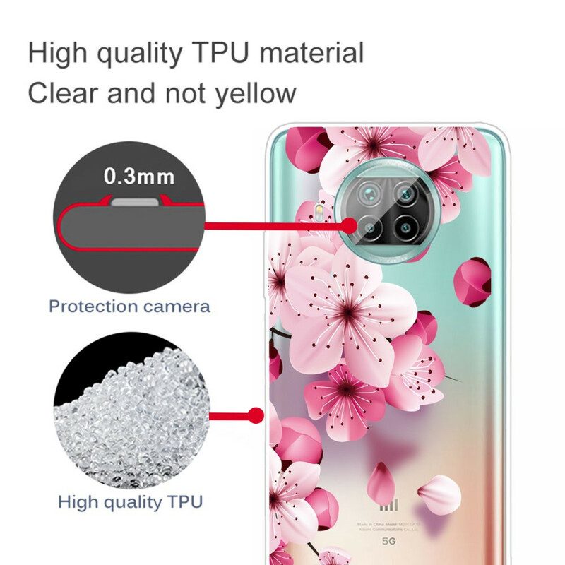 Telefoonhoesje voor Xiaomi Redmi Note 9 Pro 5G Kleine Roze Bloemen