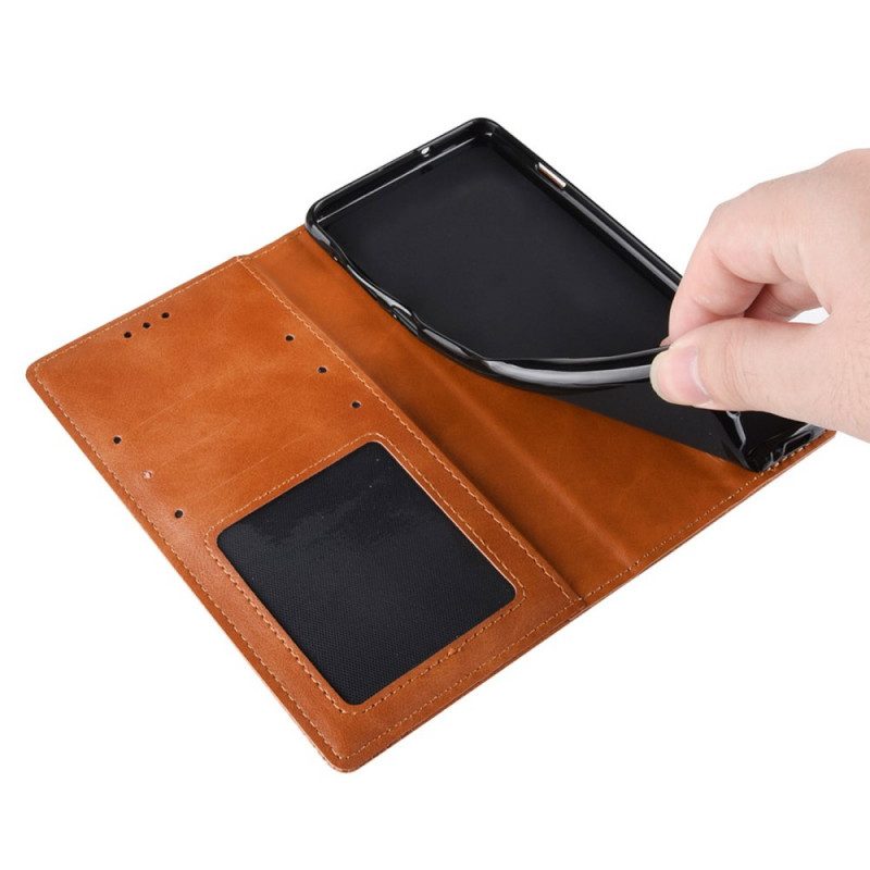 Bescherming Hoesje voor Oppo Find X5 Folio-hoesje Gestileerd Vintage Leereffect