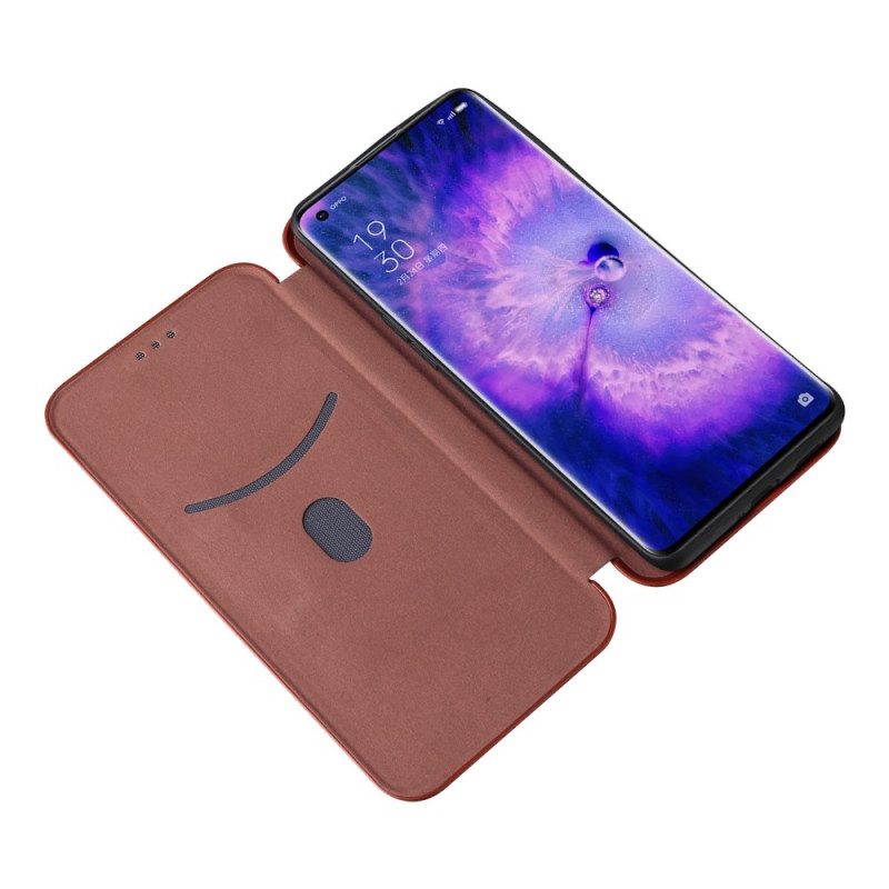 Bescherming Hoesje voor Oppo Find X5 Folio-hoesje Koolstofvezel