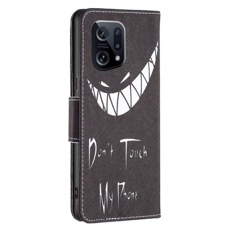 Flip Case voor Oppo Find X5 Duivels Telefoon