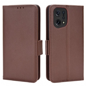 Folio-hoesje voor Oppo Find X5 Flip Case Flap Dubbele Nieuwe Kleuren