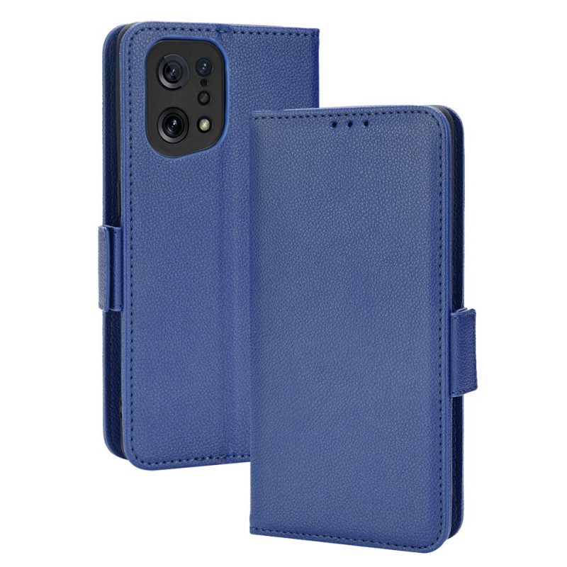 Folio-hoesje voor Oppo Find X5 Flip Case Flap Dubbele Nieuwe Kleuren