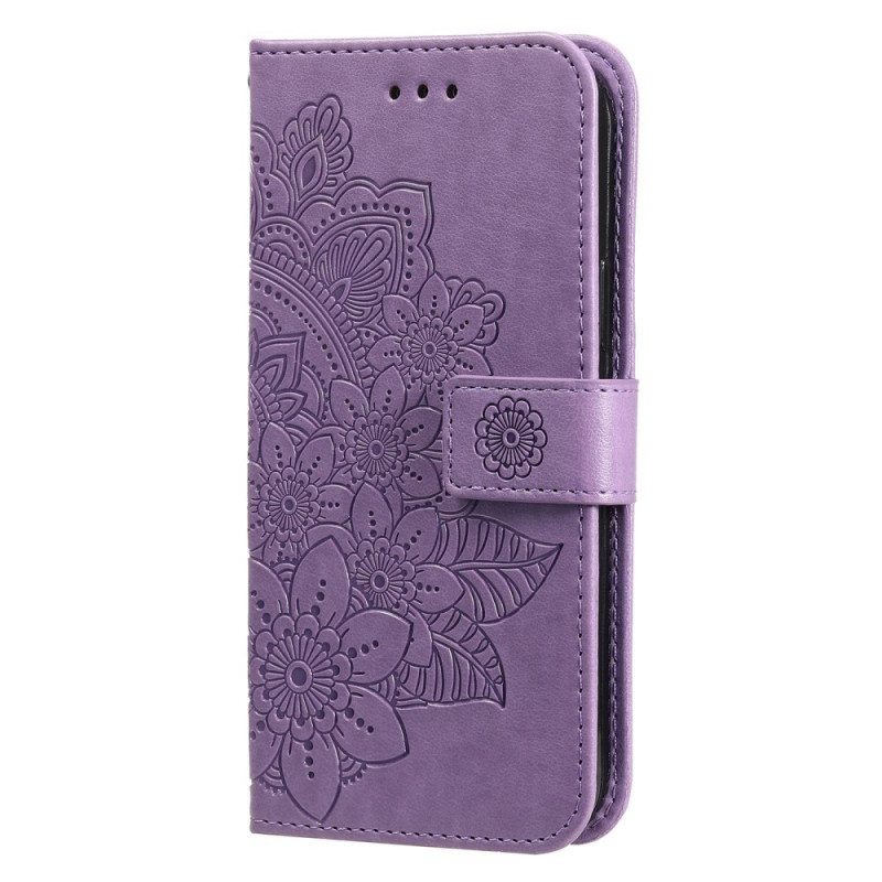 Folio-hoesje voor Oppo Find X5 Met Ketting Strakke Mandala