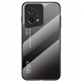 Hoesje voor Oppo Find X5 Gehard Glas Hallo