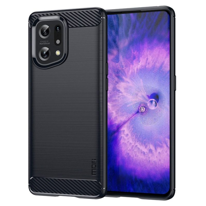 Hoesje voor Oppo Find X5 Mofi Geborsteld Koolstofvezel