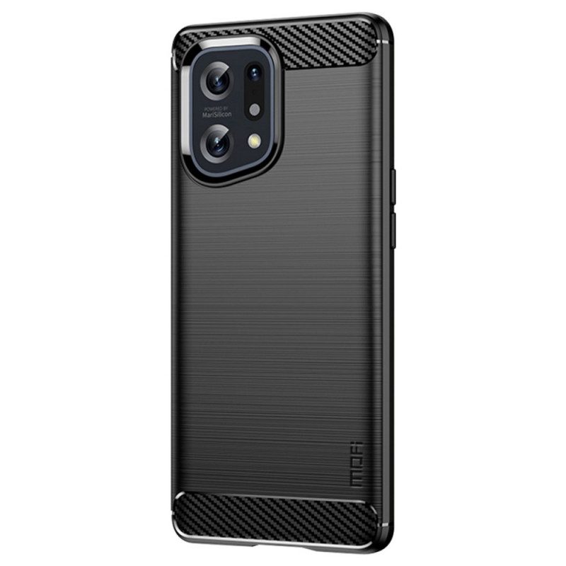 Hoesje voor Oppo Find X5 Mofi Geborsteld Koolstofvezel