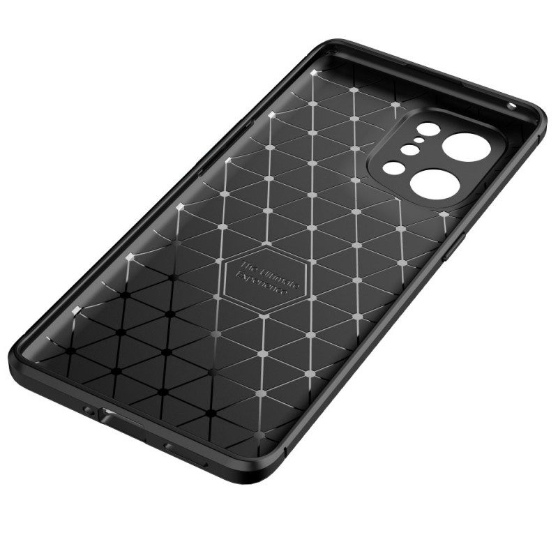 Hoesje voor Oppo Find X5 Slang Van Koolstofvezel