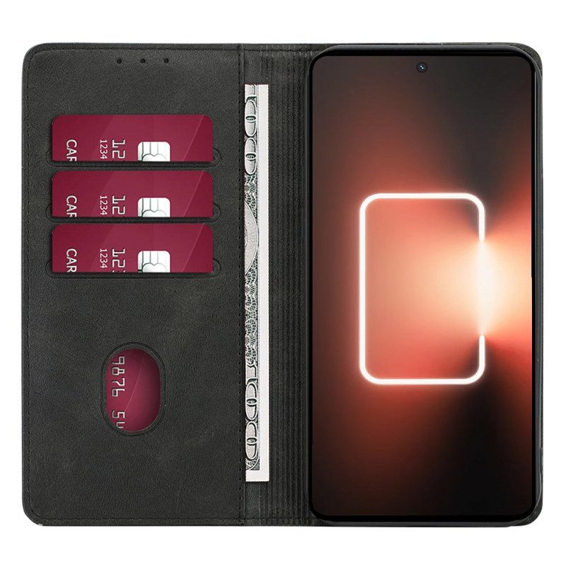 Folio-hoesje Realme 12 Plus 5g Klassiek Leereffect Bescherming Hoesje