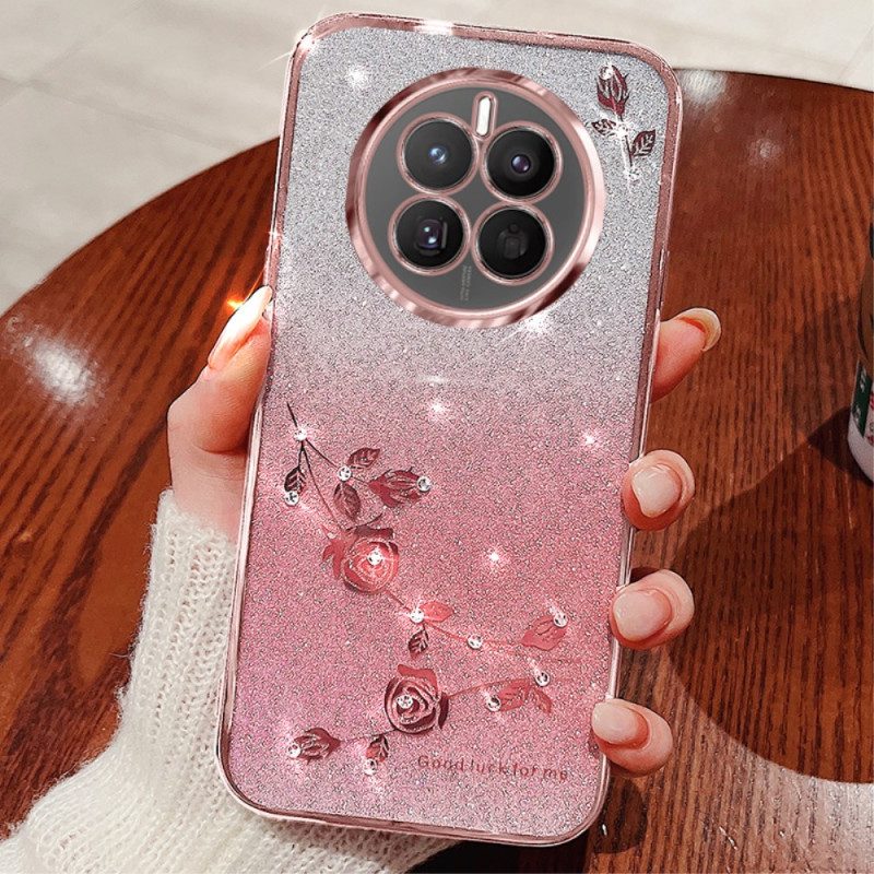 Hoesje Realme 12 Plus 5g Bloemen En Strass Kadem