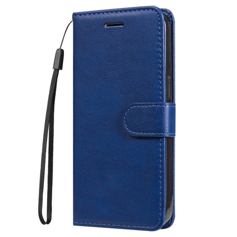 Folio-hoesje Honor X9b / Magic 6 Lite Effen Leereffect Met Riem