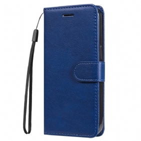 Folio-hoesje Honor X9b / Magic 6 Lite Effen Leereffect Met Riem