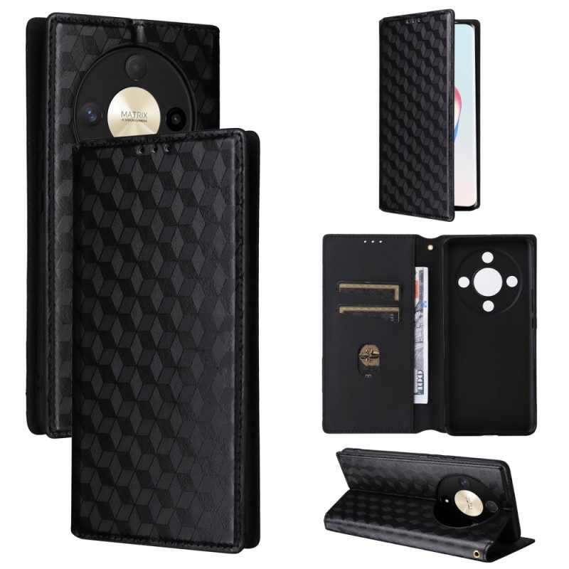 Folio-hoesje Honor X9b / Magic 6 Lite Telefoonhoesje 3d Diamanten