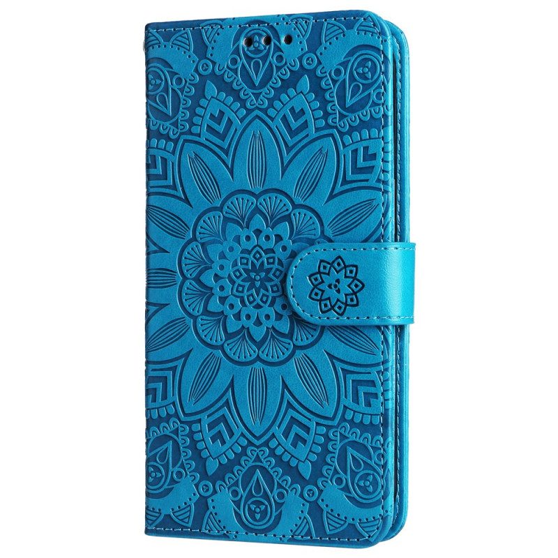 Folio-hoesje Honor X9b / Magic 6 Lite Telefoonhoesje Bloemenmandala Met Riem