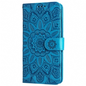 Folio-hoesje Honor X9b / Magic 6 Lite Telefoonhoesje Bloemenmandala Met Riem