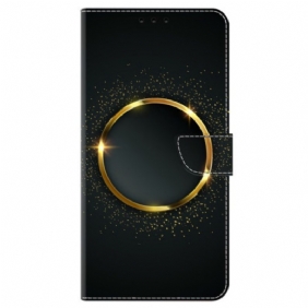 Folio-hoesje Honor X9b / Magic 6 Lite Telefoonhoesje Gouden Ring