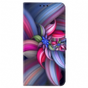 Leren Hoesje Honor X9b / Magic 6 Lite Kleurrijke Bloemen Bescherming Hoesje