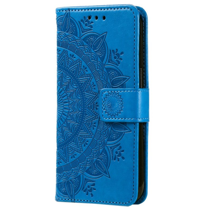 Leren Hoesje Honor X9b / Magic 6 Lite Mandala Zon Met Riem