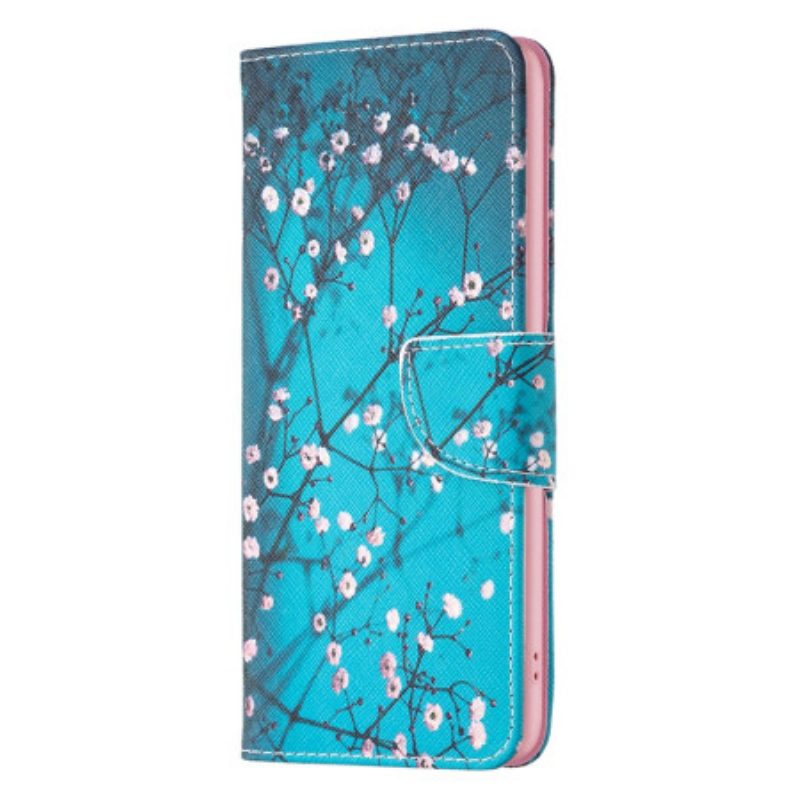 Leren Hoesje Honor X9b / Magic 6 Lite Pruimenbloesems Bescherming Hoesje