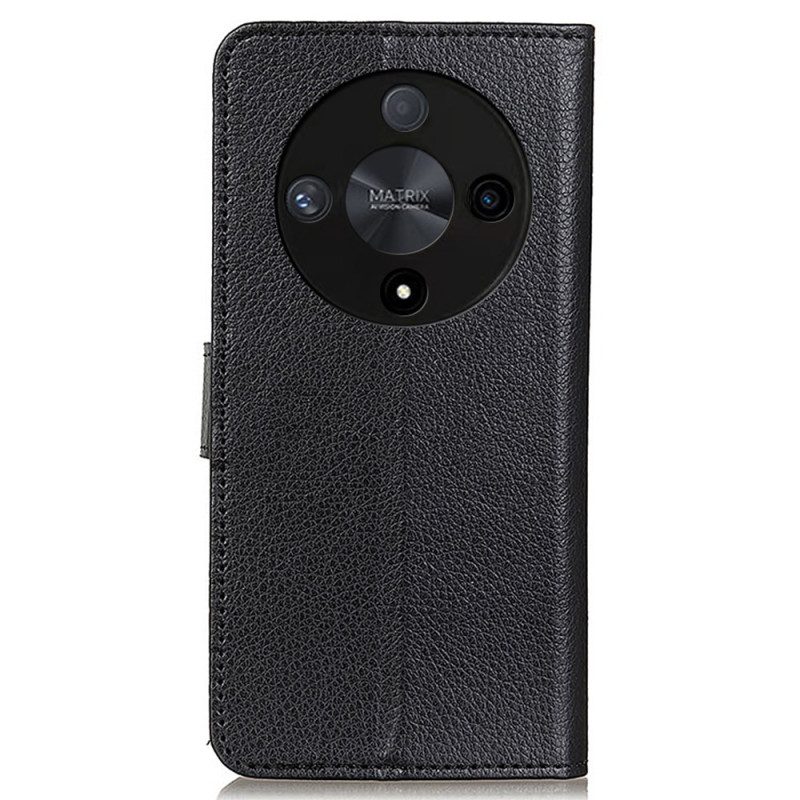 Leren Hoesje Honor X9b / Magic 6 Lite Traditioneel Imitatieleer Bescherming Hoesje