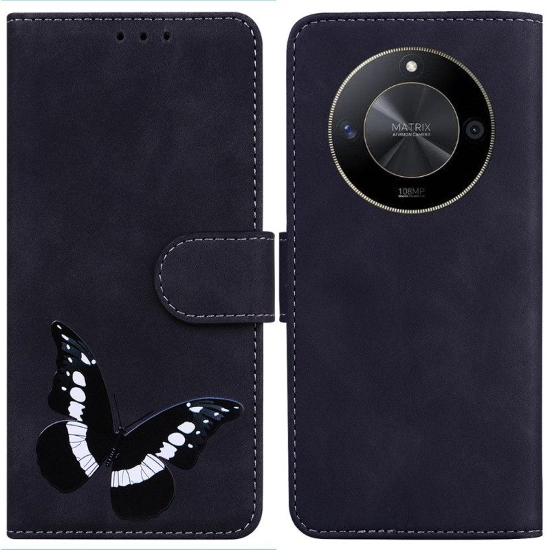 Leren Hoesje Honor X9b / Magic 6 Lite Vlinderpatroon