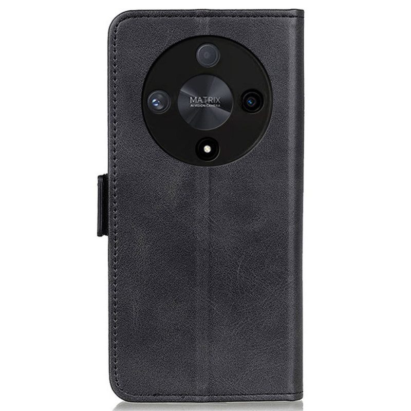 Leren Hoesje Voor Honor X9b / Magic 6 Lite Dubbele Sluiting