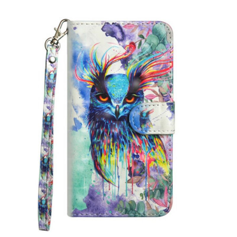 Folio-hoesje voor Huawei P Smart 2020 Aquarel Vogel