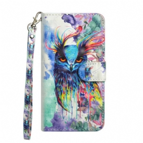 Folio-hoesje voor Huawei P Smart 2020 Aquarel Vogel