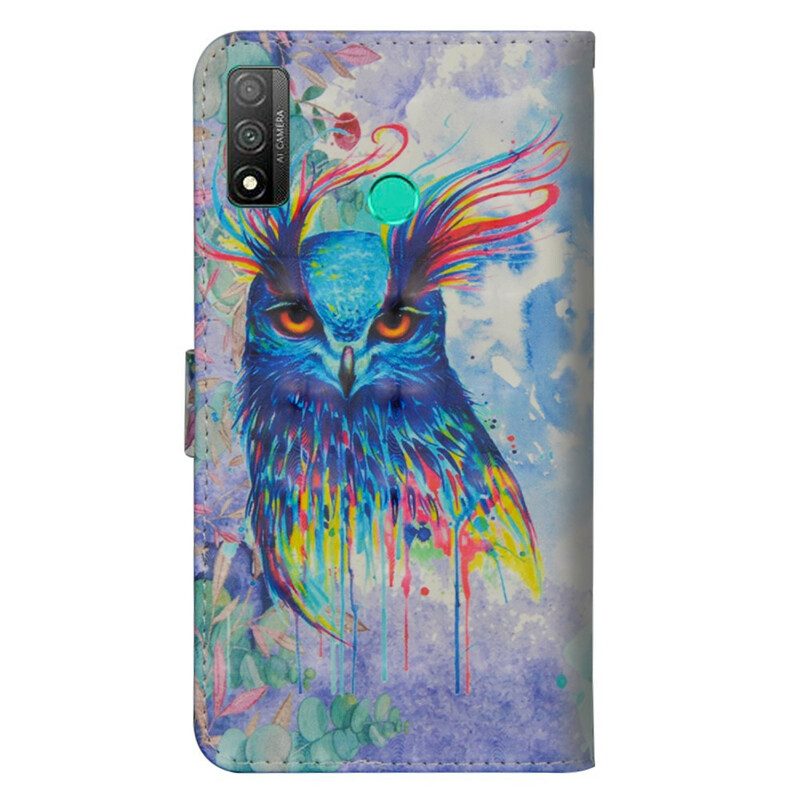 Folio-hoesje voor Huawei P Smart 2020 Aquarel Vogel