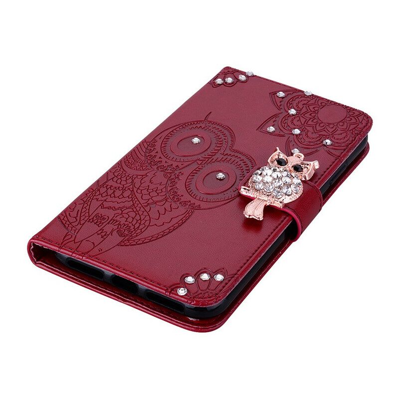 Folio-hoesje voor Huawei P Smart 2020 Uil Mandala En Charme