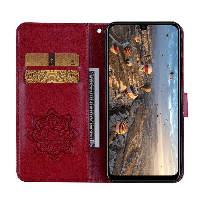 Folio-hoesje voor Huawei P Smart 2020 Uil Mandala En Charme