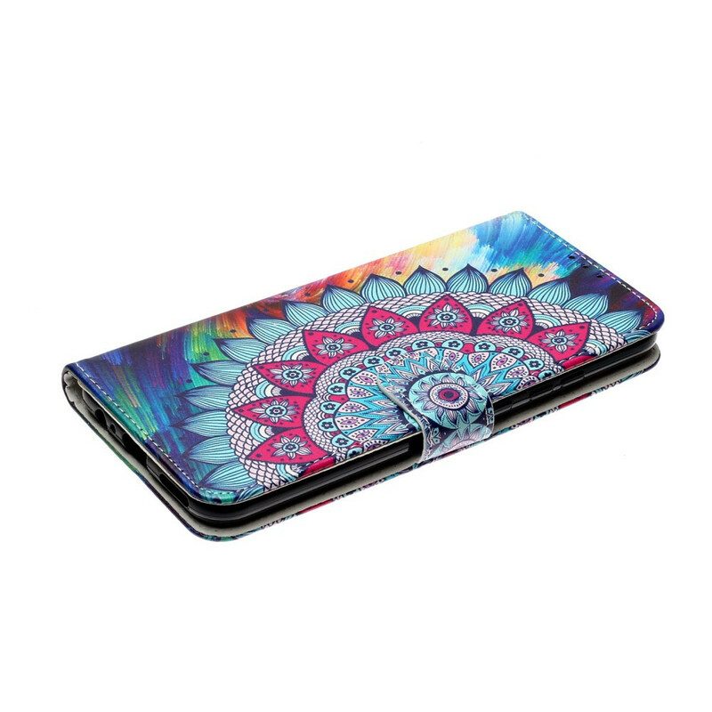 Leren Hoesje voor Huawei P Smart 2020 Ultra Kleurrijke Mandala