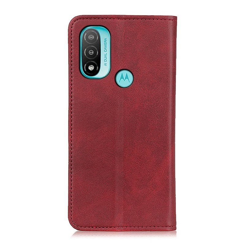 Bescherming Hoesje voor Moto E40 / E30 / E20 Folio-hoesje Elegantie Splitleer