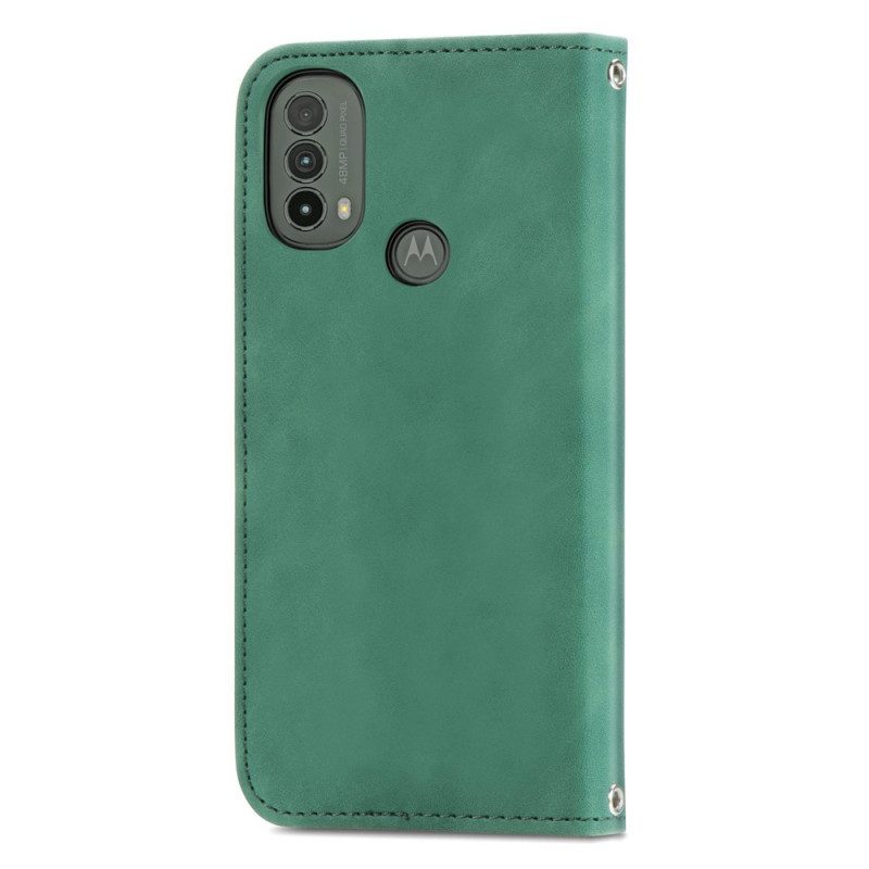 Bescherming Hoesje voor Moto E40 / E30 / E20 Folio-hoesje Skin-touch-ontwerp