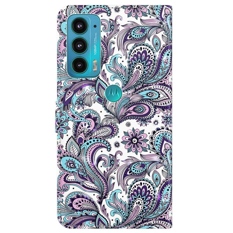 Flip Case voor Moto E40 / E30 / E20 Paisley