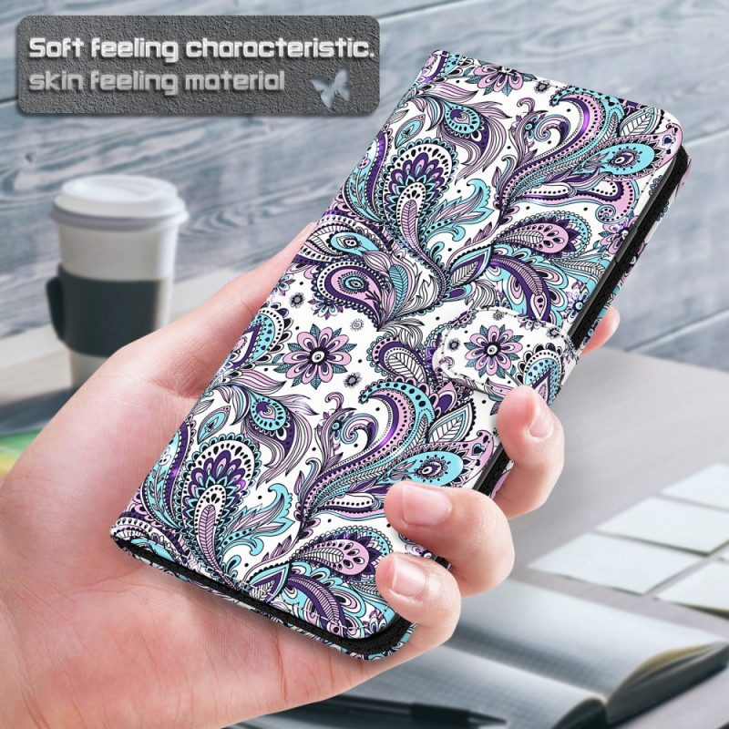 Flip Case voor Moto E40 / E30 / E20 Paisley