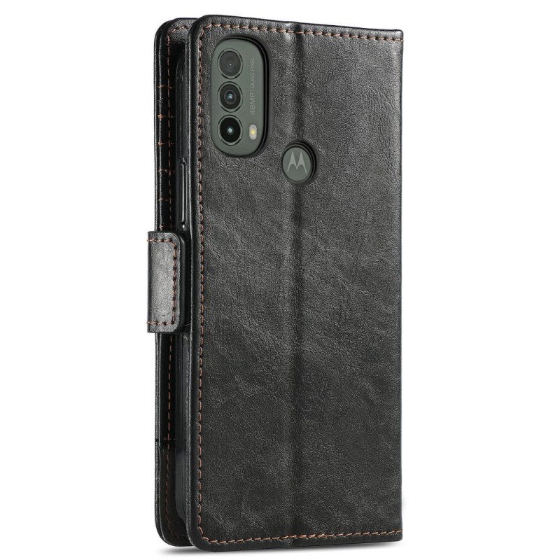 Folio-hoesje voor Moto E40 / E30 / E20 Bicolor Dubbele Sluiting Caseneo