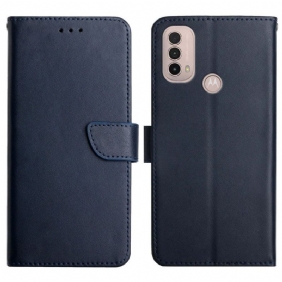 Folio-hoesje voor Moto E40 / E30 / E20 Echt Nappaleer